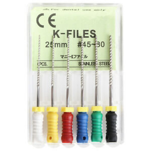 Mani K-File 25mm  45-80 No. (PACK OF 6)